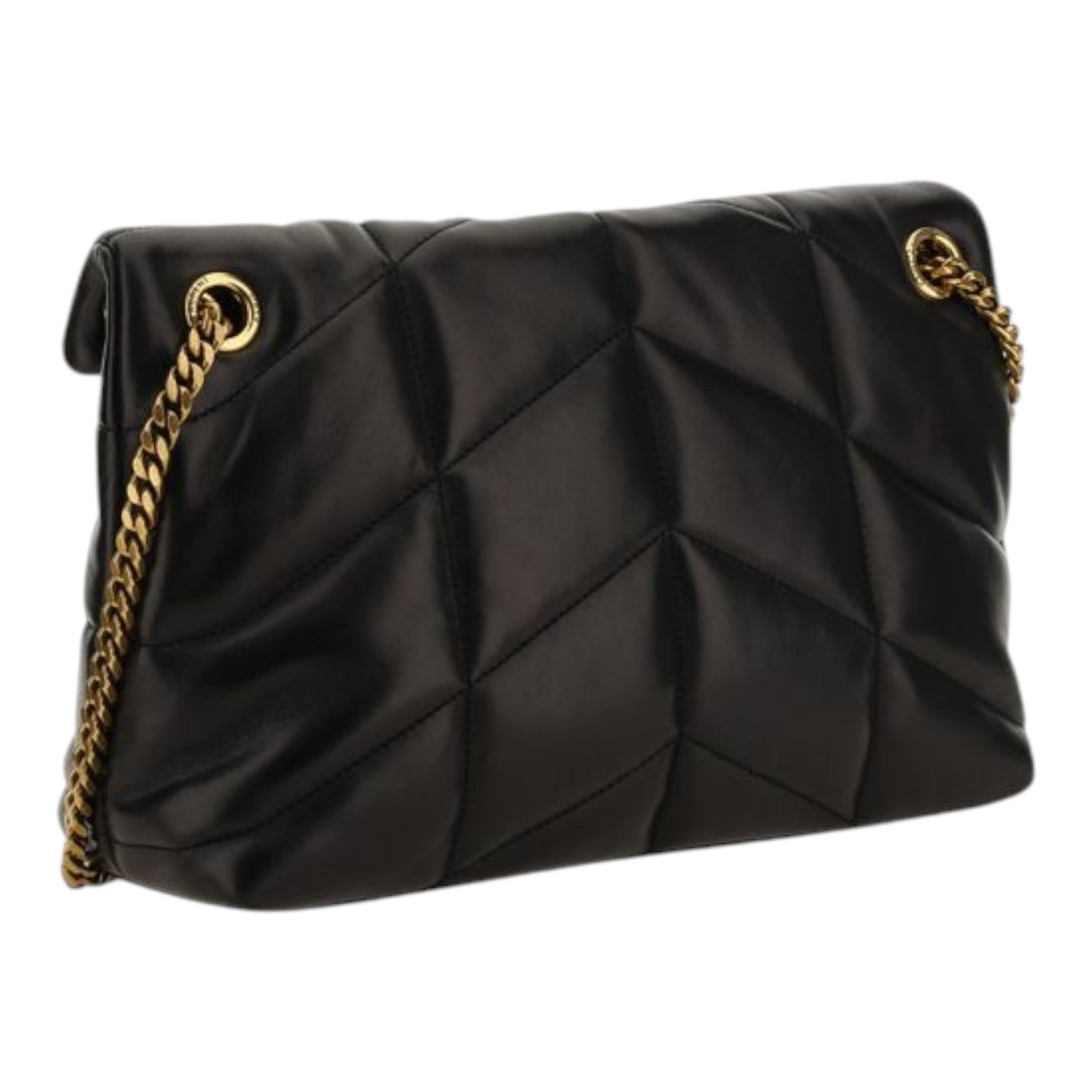 Saint Laurent Black Loulou Puffer Shoulder Bag