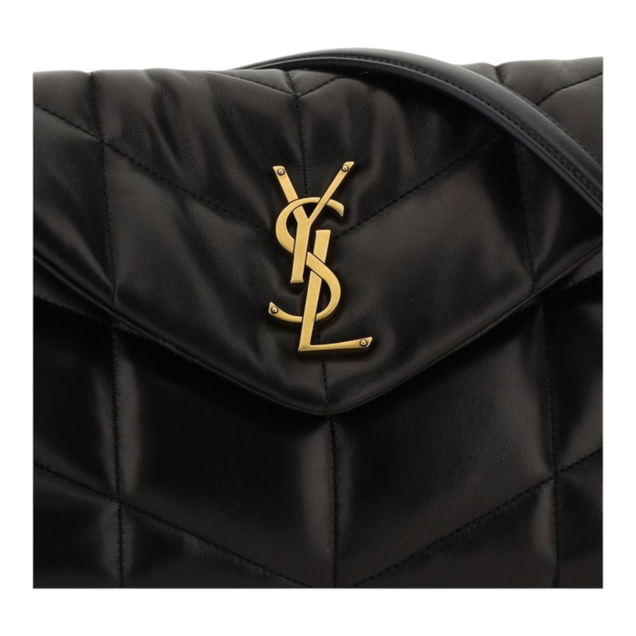 Saint Laurent Black Loulou Puffer Shoulder Bag