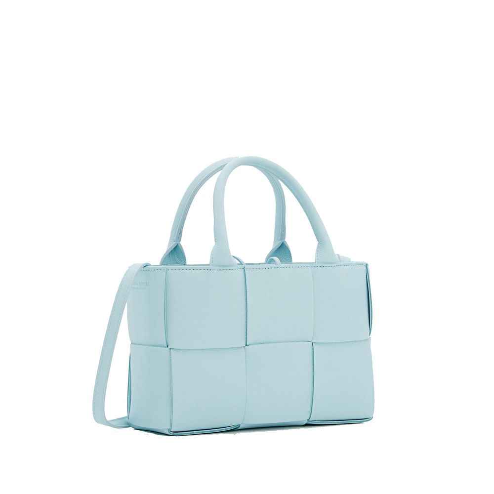 Bottega Veneta Blue Mini Intrecciato Tote Bag
