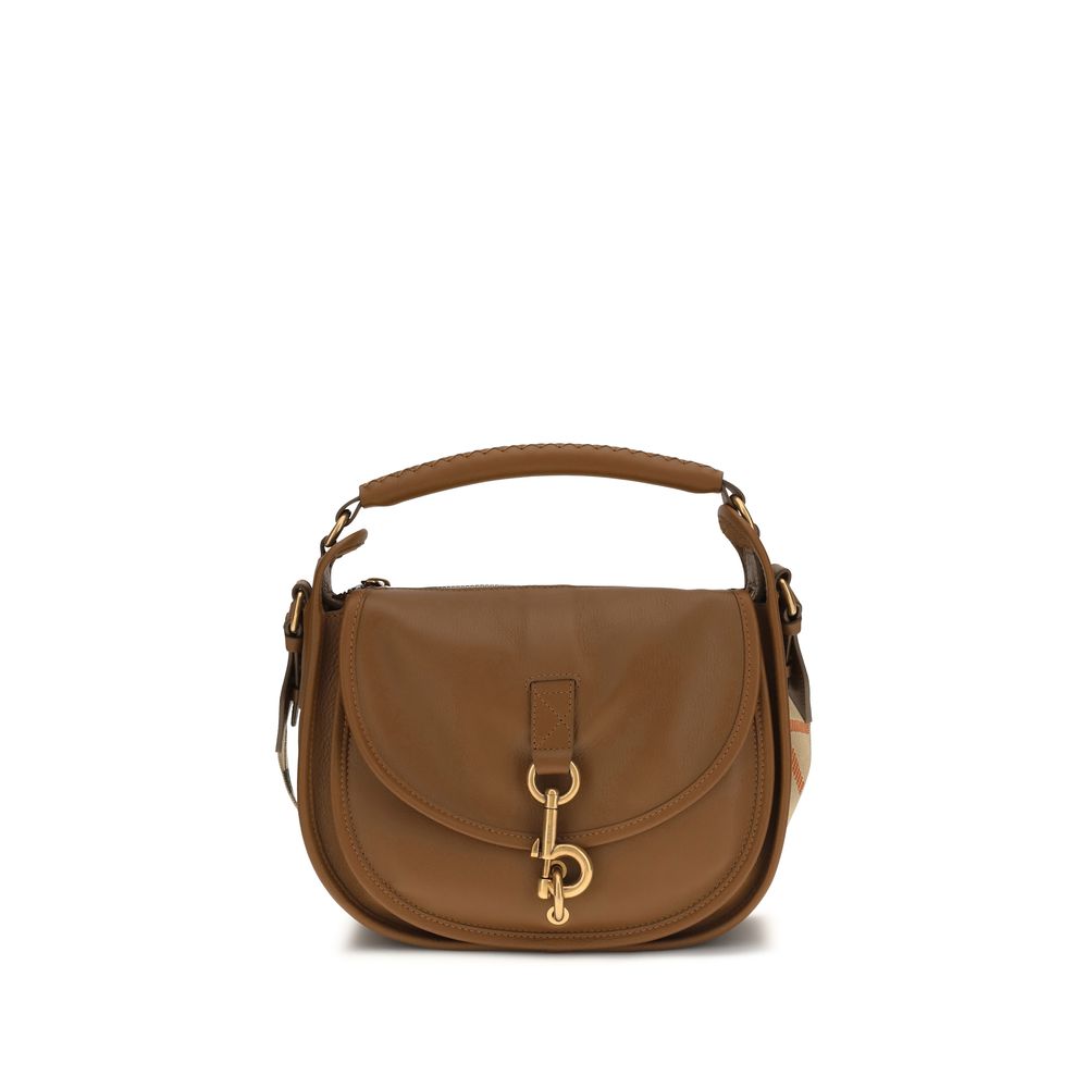 Burberry Brown The small B Clip Crossbody Bag