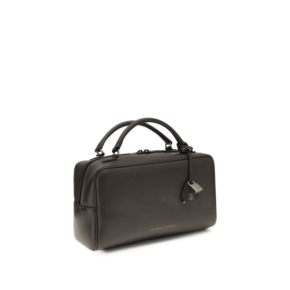 Brunello Cucinelli Brown Boston Explorer Handbag