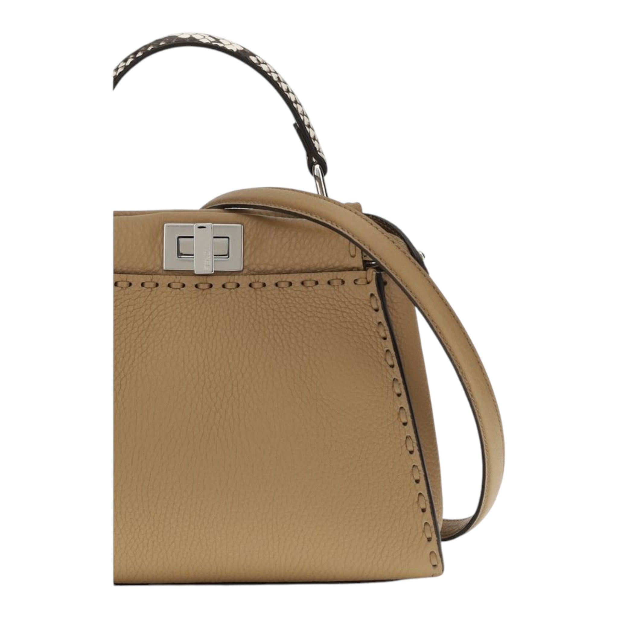 Fendi Beige Peekaboo Mini Handbag