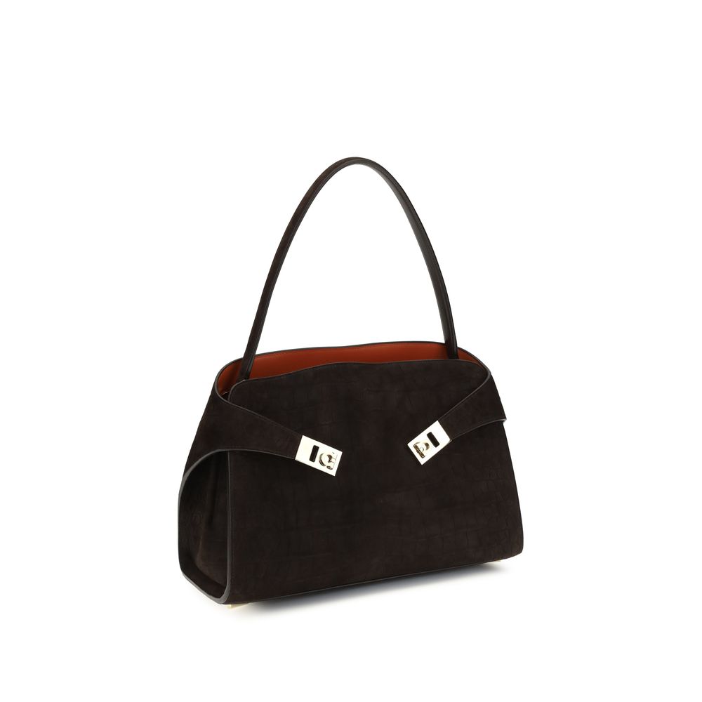 Ferragamo Brown Hug Soft Shoulder Bag