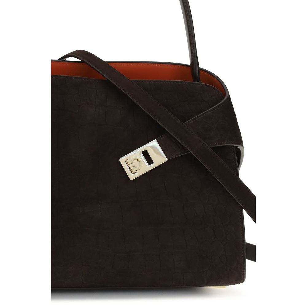 Ferragamo Brown Hug Soft Shoulder Bag