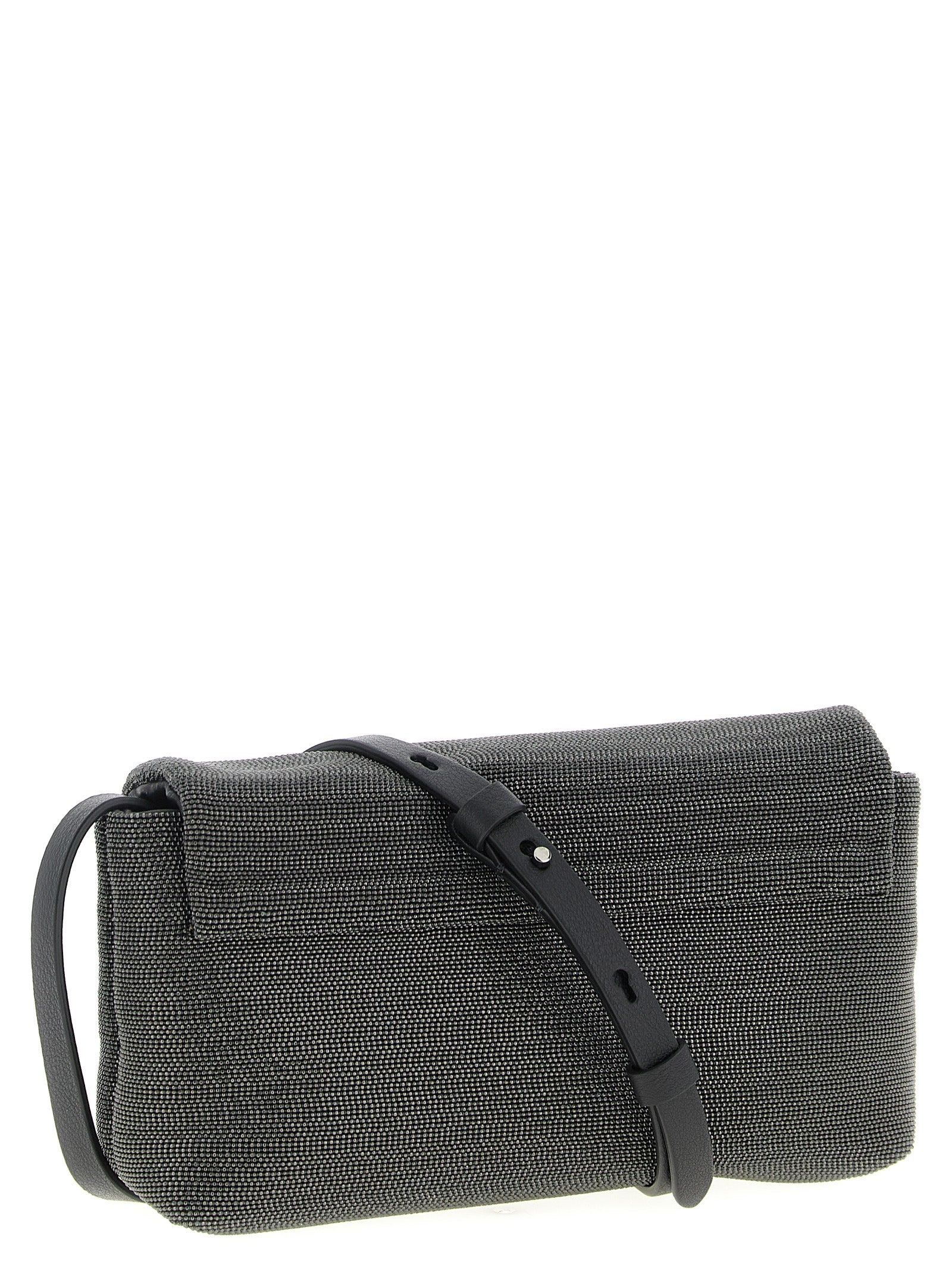 Brunello Cucinelli Black Monile Clutch Bag