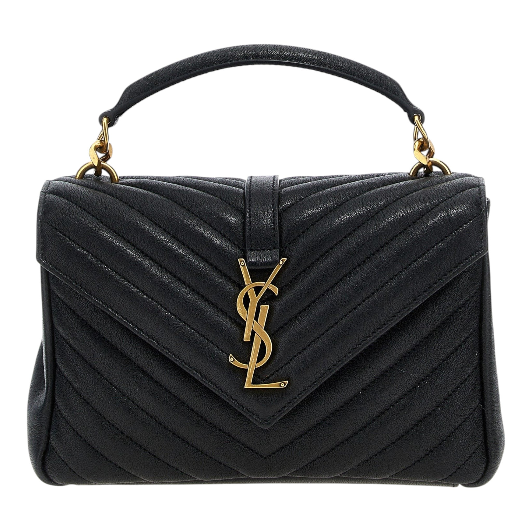 Saint Laurent Black College Crossbody Bag