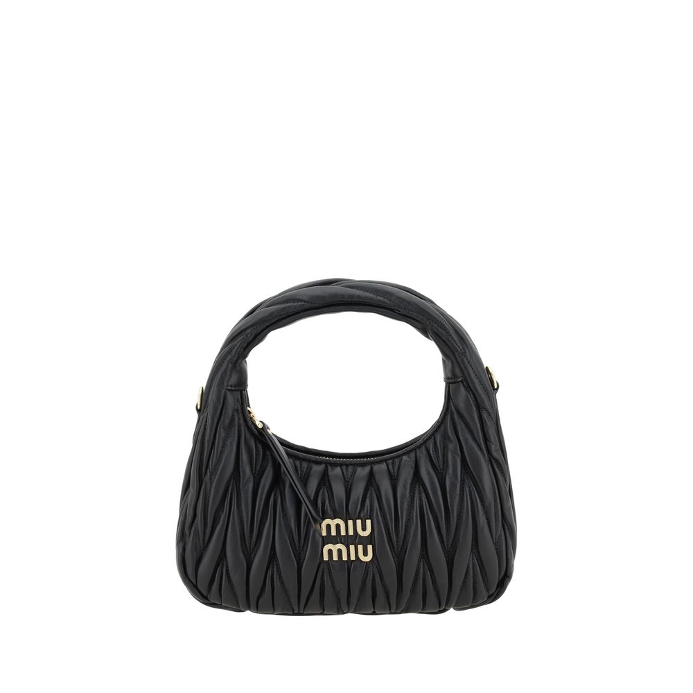 Miu Miu Black Wander Hobo Handbag