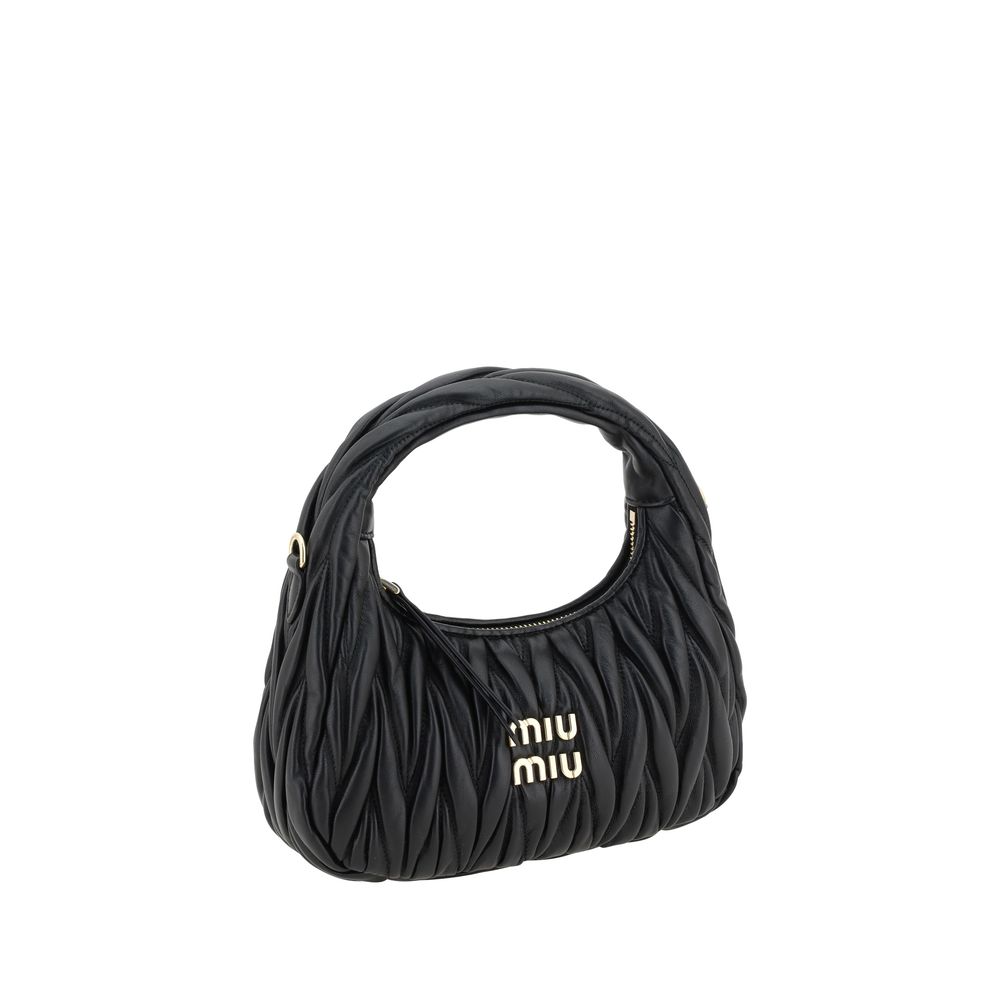 Miu Miu Black Wander Hobo Handbag
