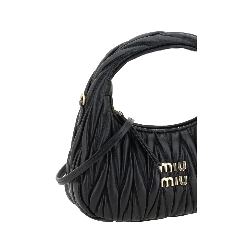 Miu Miu Black Wander Hobo Handbag