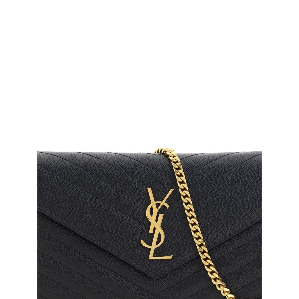 Saint Laurent Black Monogram Shoulder Bag