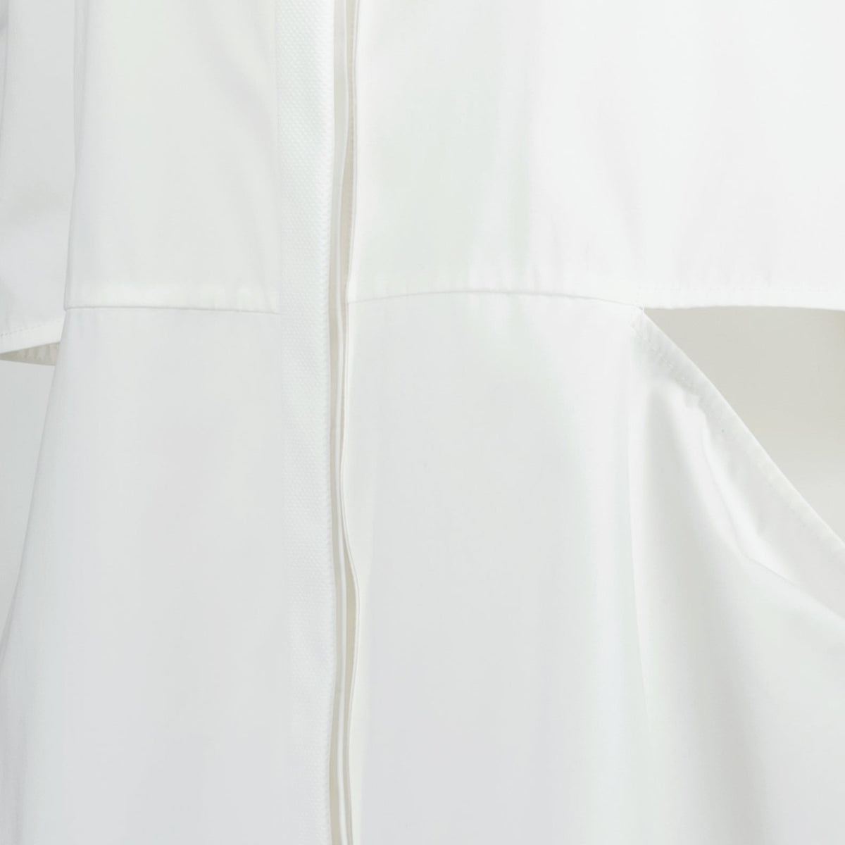 Sculptural Ruffle Shirt Dress