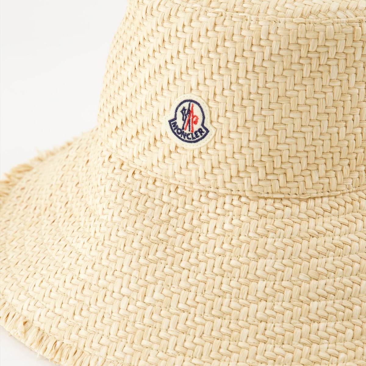 Woven Straw Bucket Hat with Logo