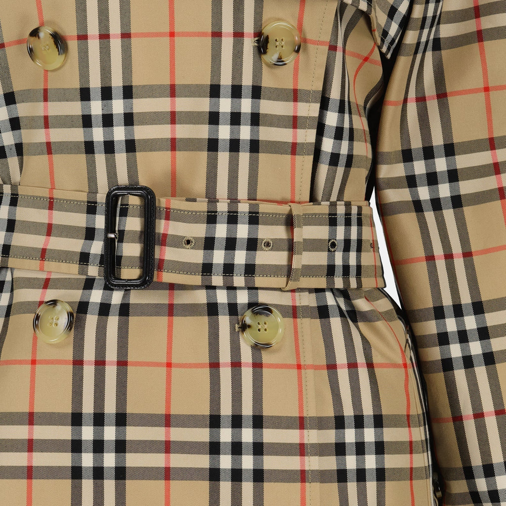 Checked Trench Coat