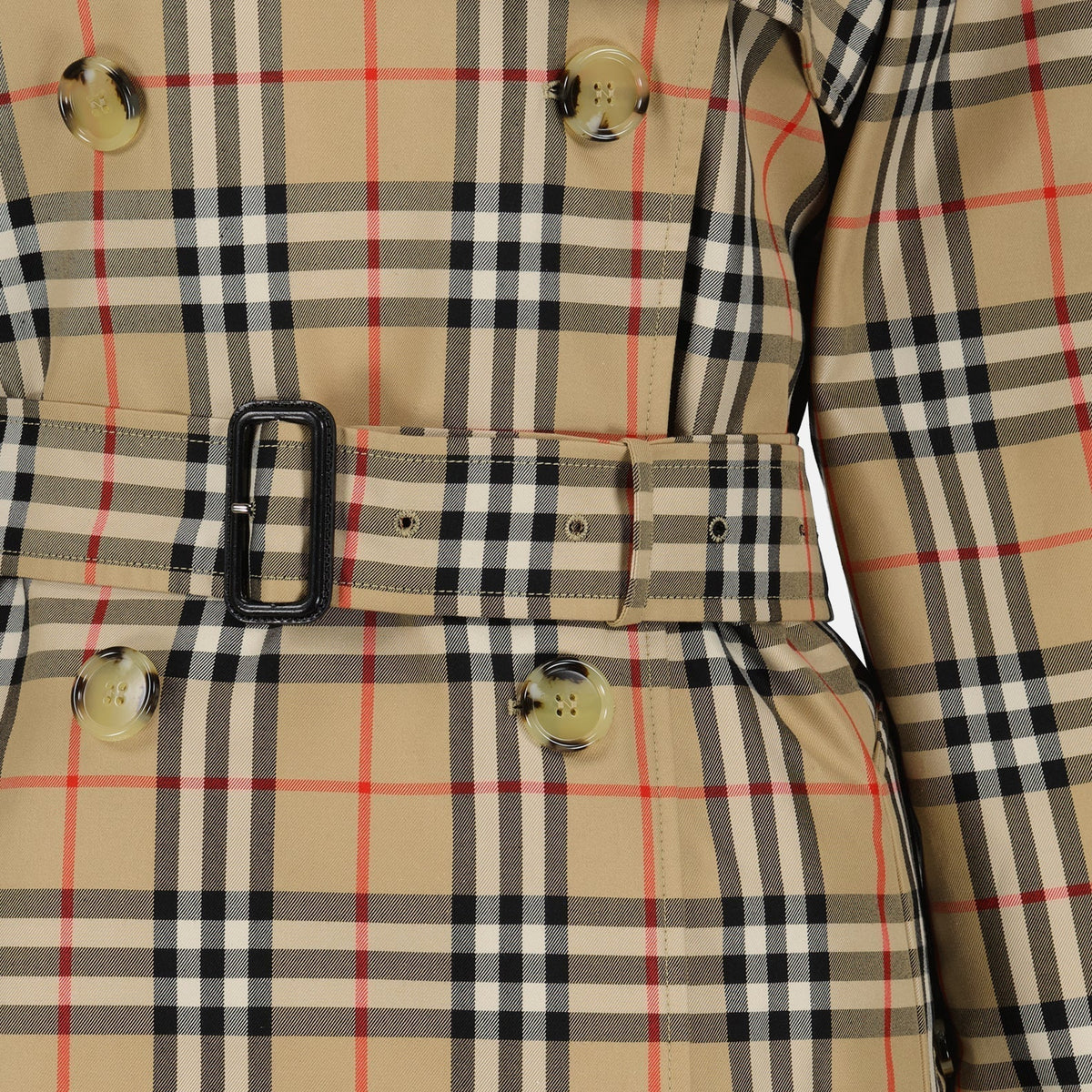 Checked Trench Coat