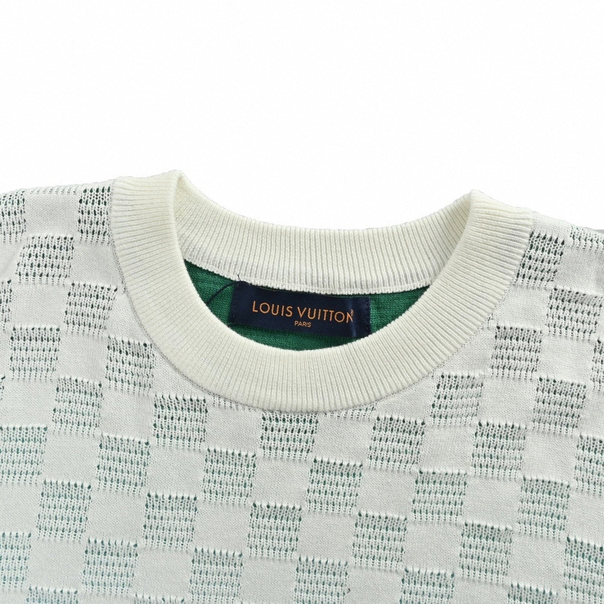 Damier Pattern Knit Sweater