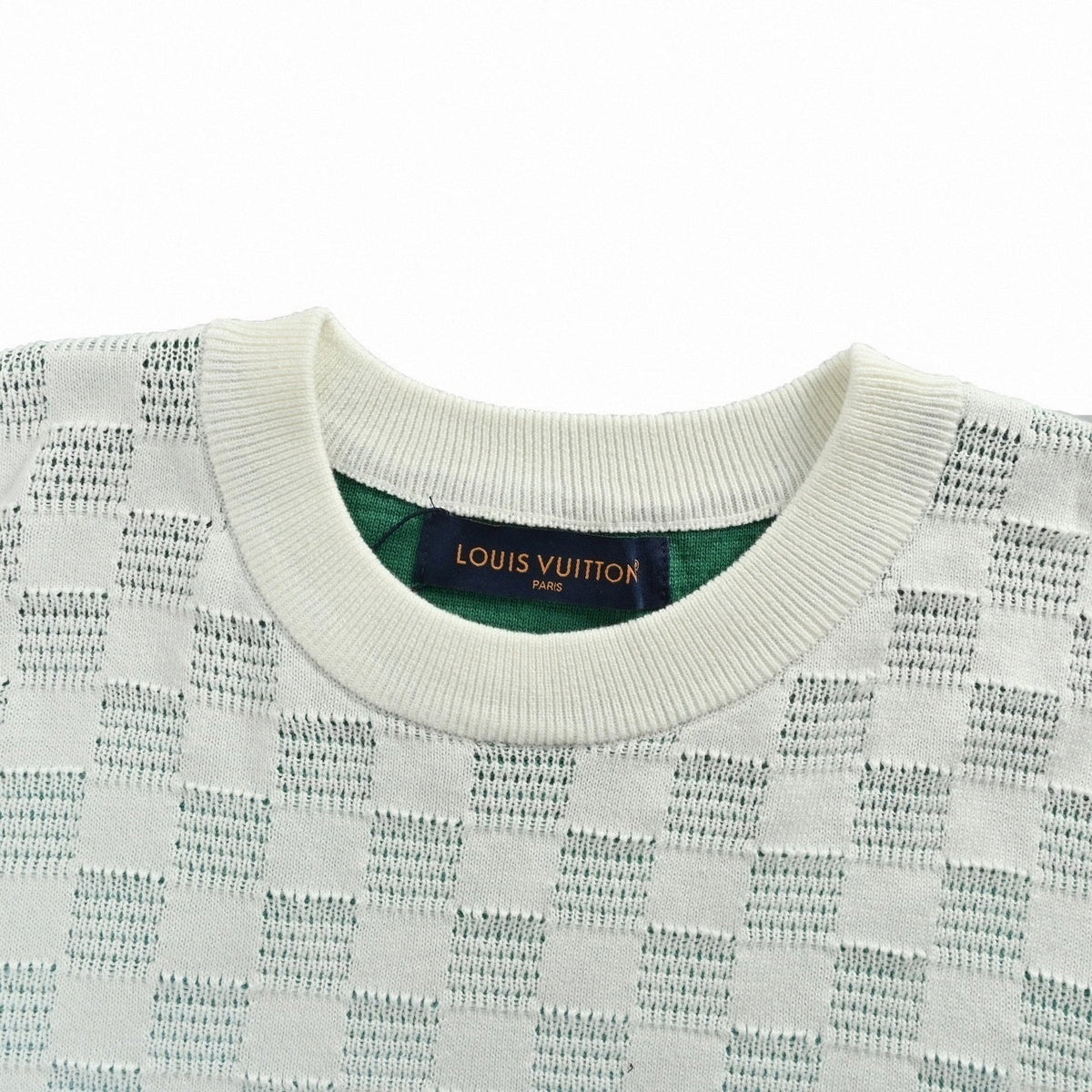 Damier Pattern Knit Sweater