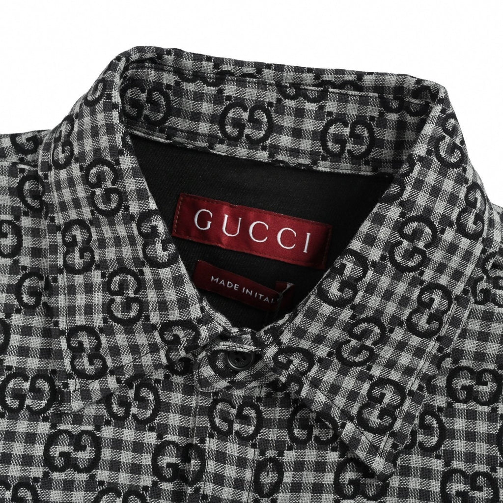 GG Gingham Check Flannel Shirt