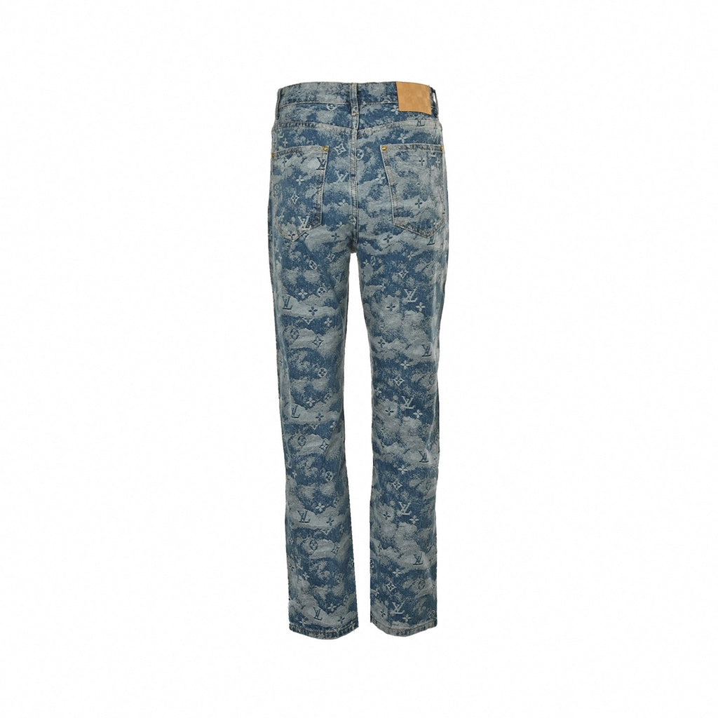 Cloud Monogram Blue Denim Jeans