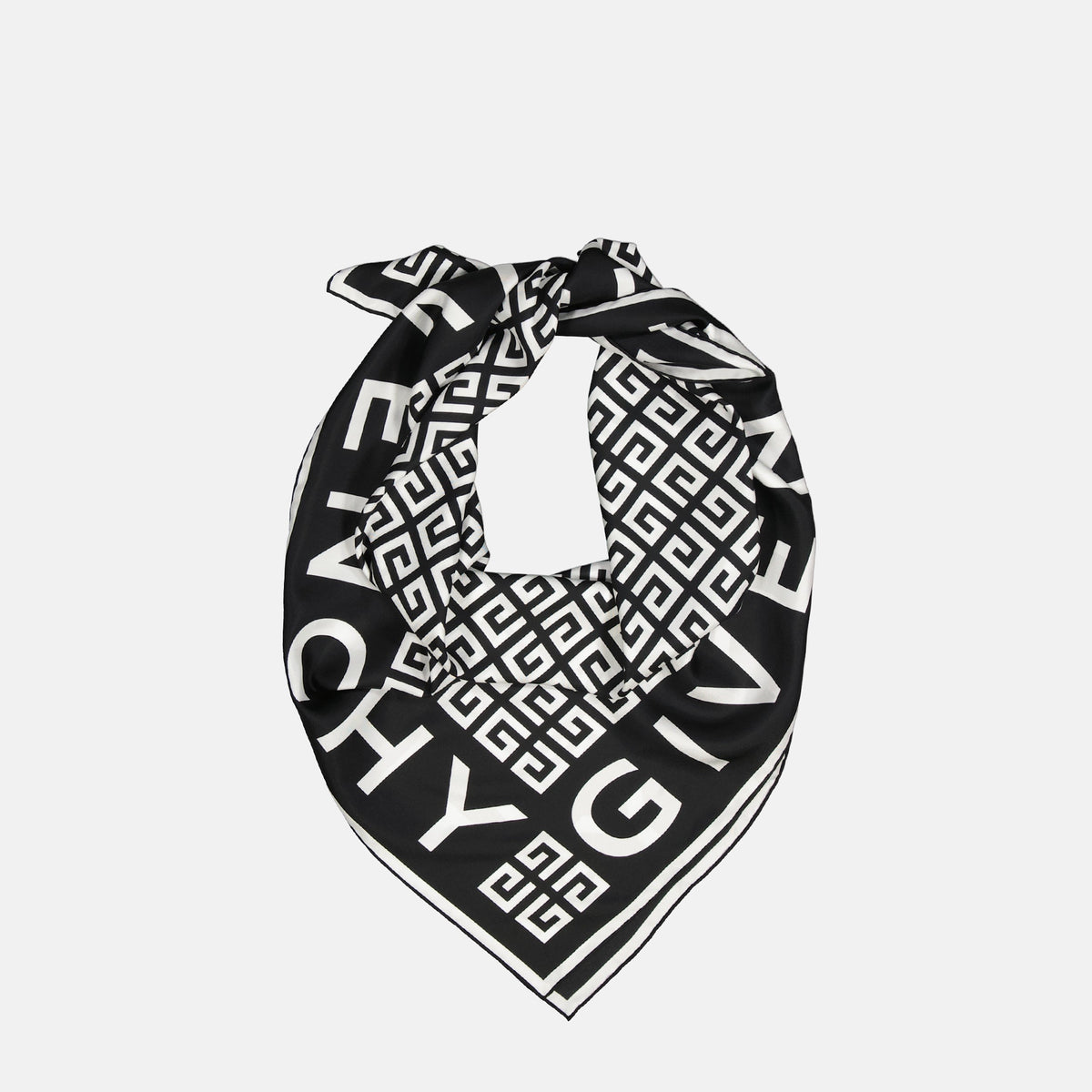 Monogram Border Scarf