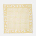 Monogram Border Scarf – Cream & White