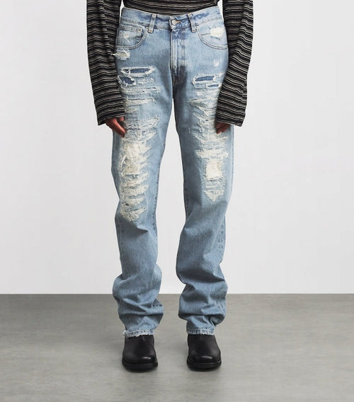 424 Distressed Loose-Fit Denim Jeans – Vintage Skate Aesthetic