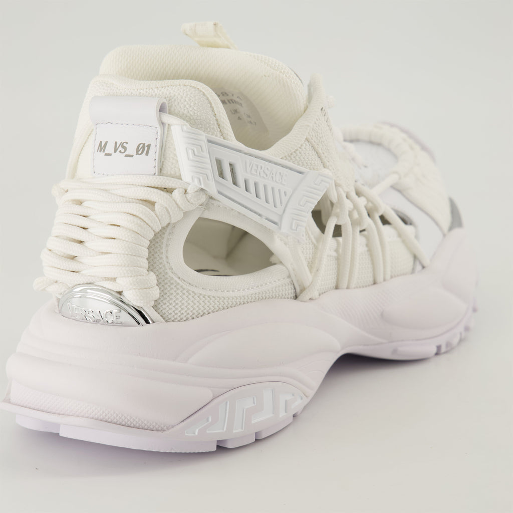 White Cutout Chunky Sneakers