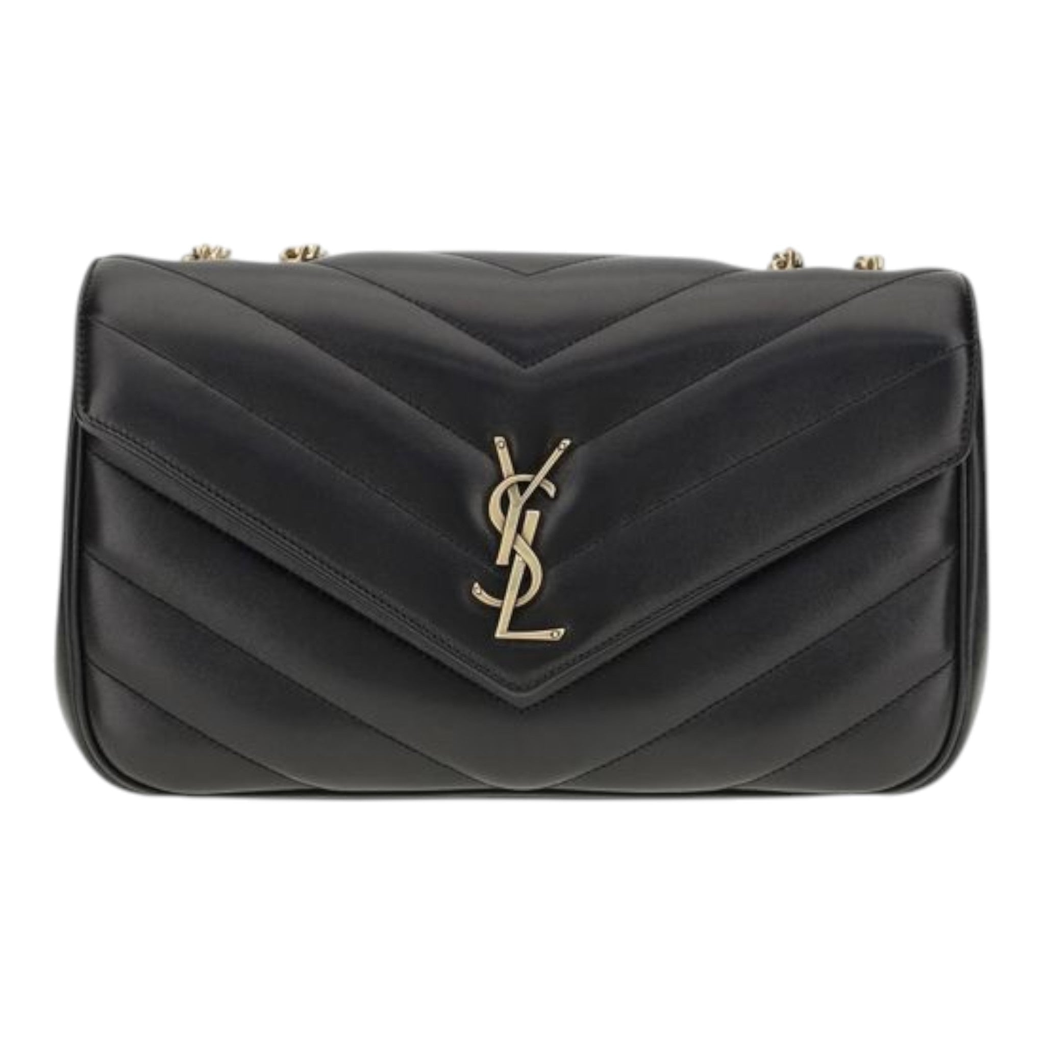 Saint Laurent Black  Loulou  Shoulder Bag