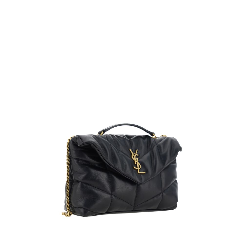 Saint Laurent Black Puffer Toy Shoulder Bag