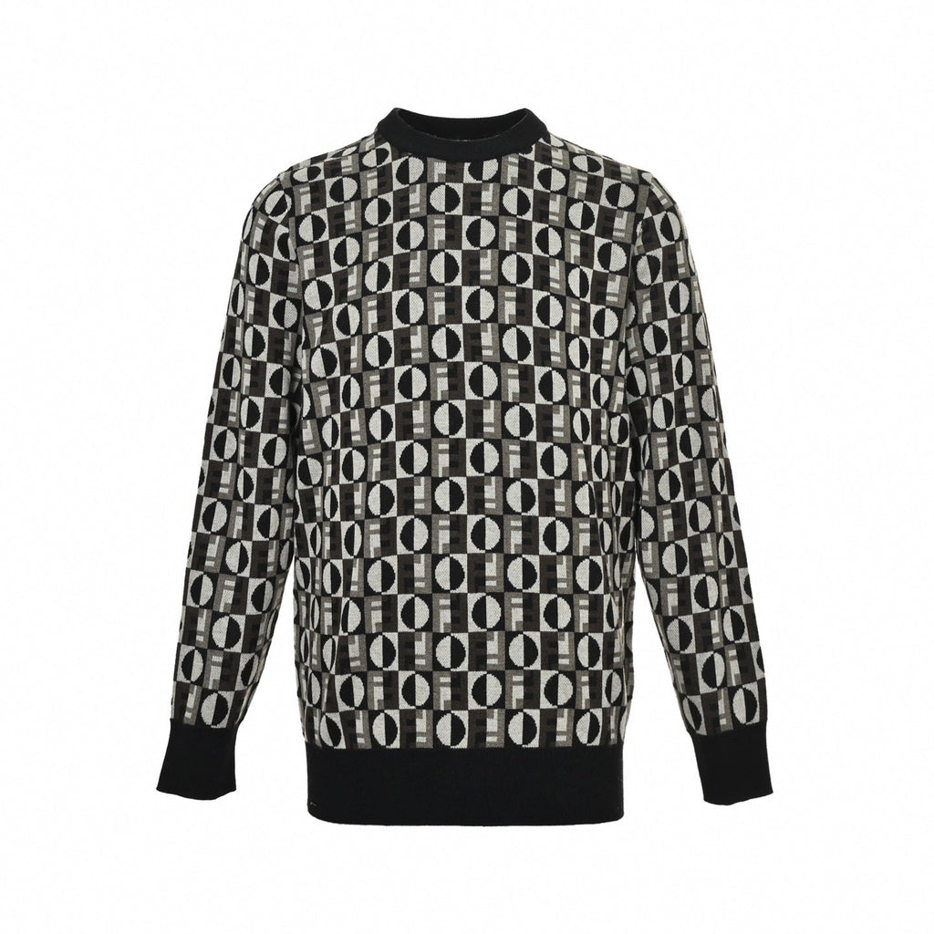 Graphic Jacquard Knit Crewneck