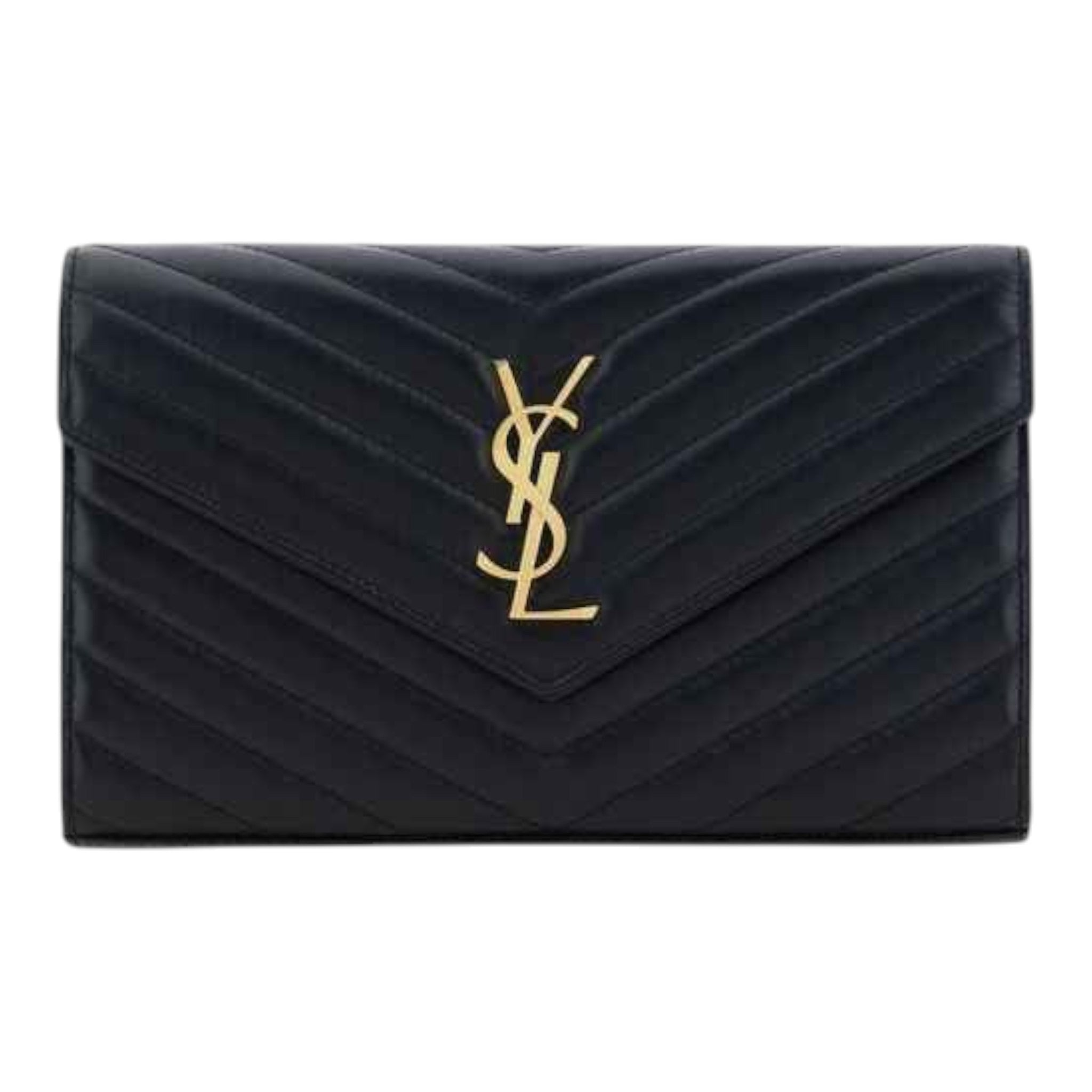 Saint Laurent Black The Monogram Leather Wallet
