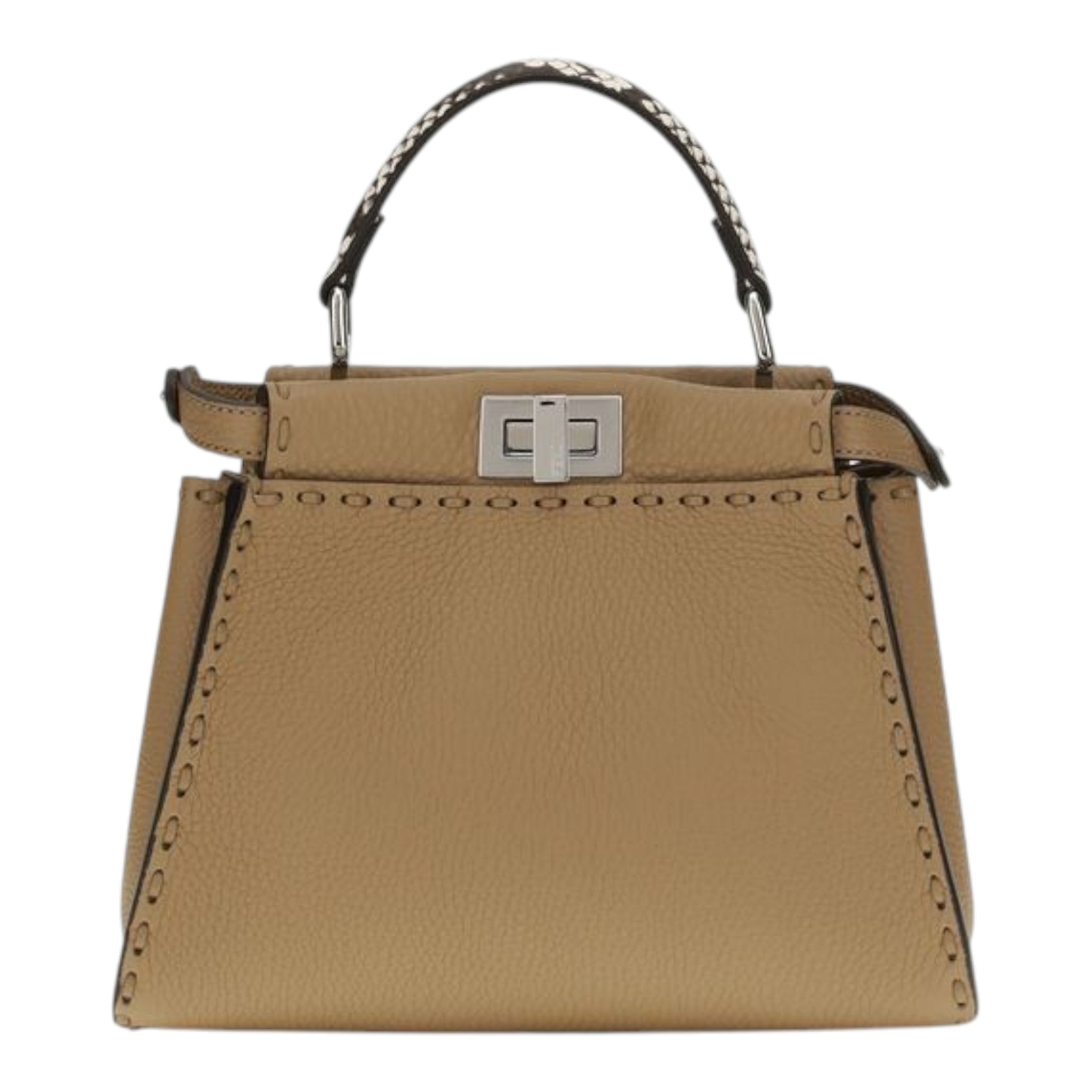 Fendi Beige Peekaboo Mini Handbag