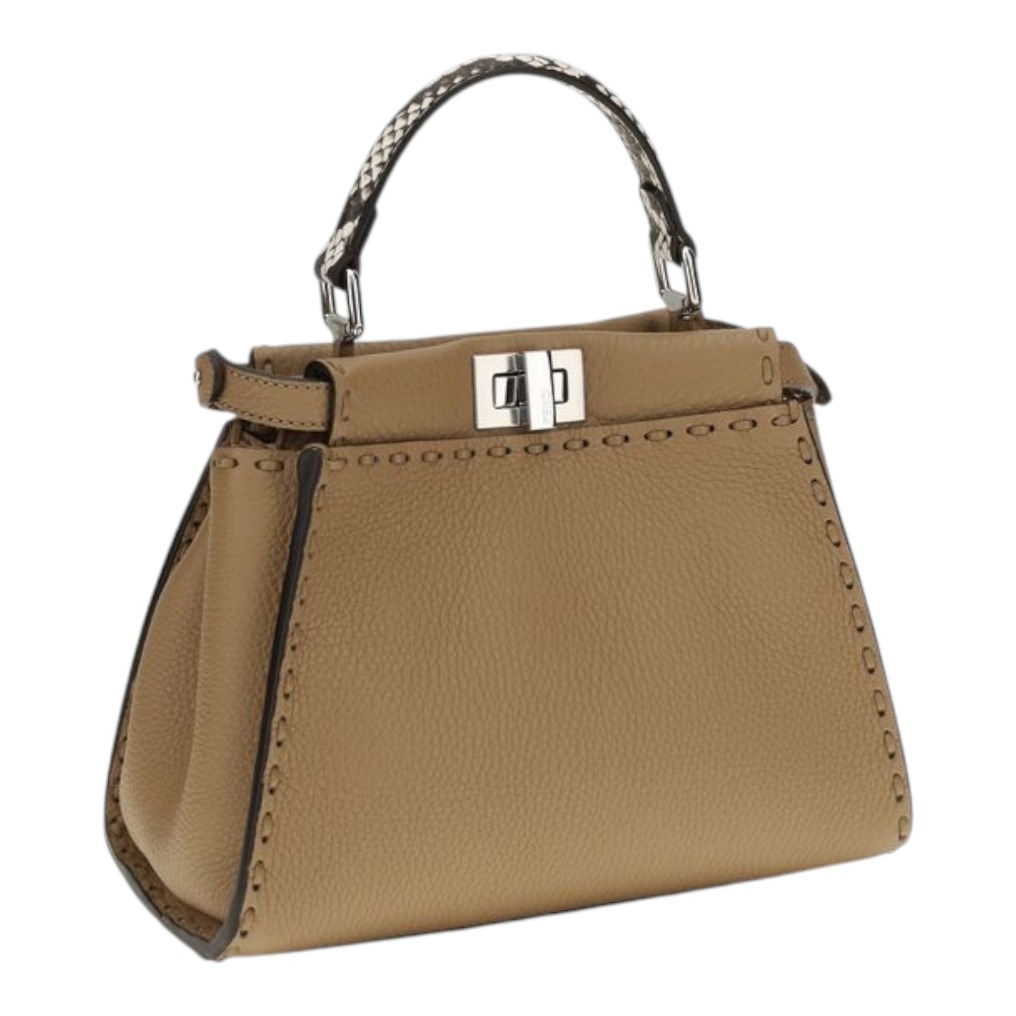 Fendi Beige Peekaboo Mini Handbag