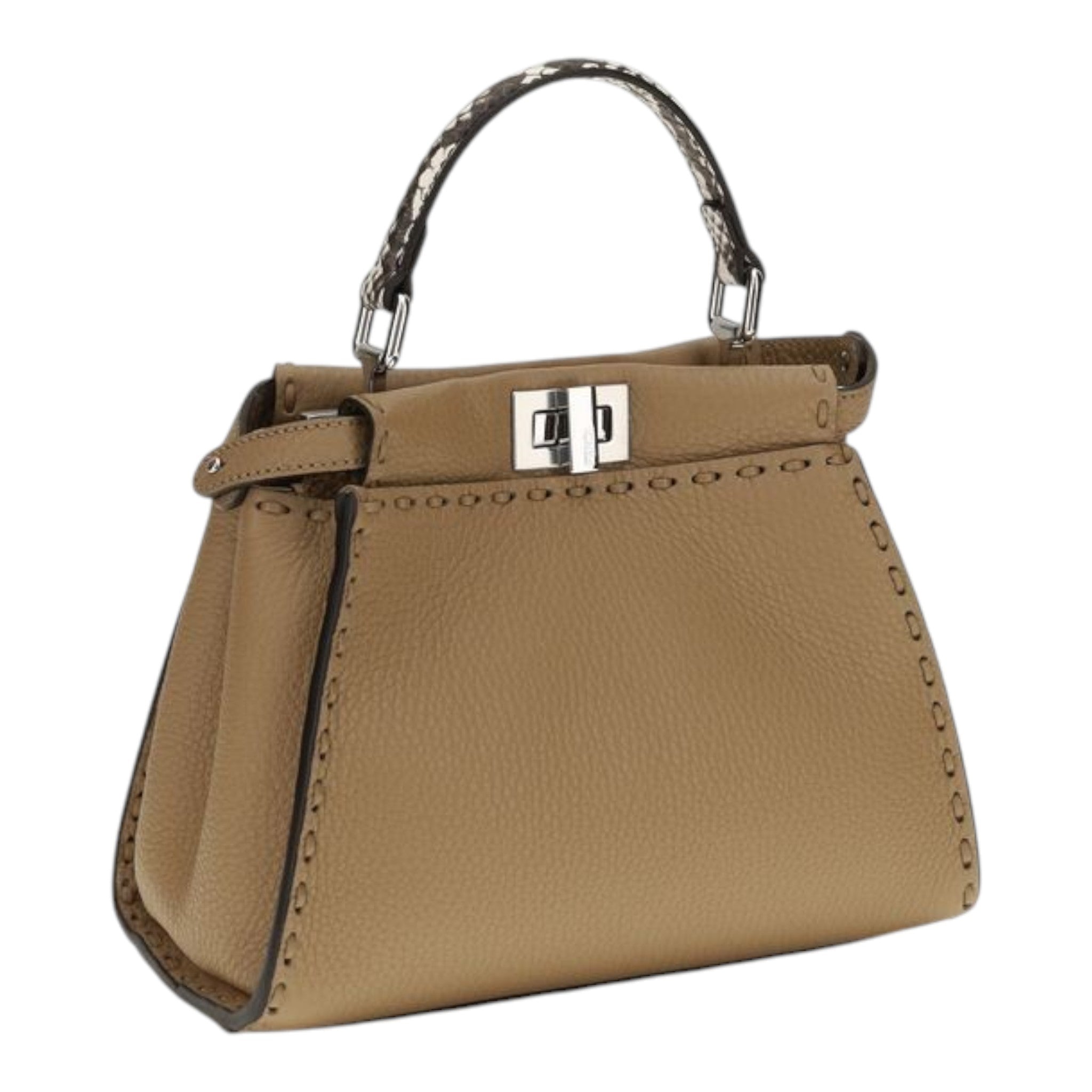 Fendi Beige Peekaboo Mini Handbag