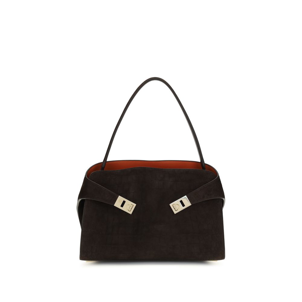 Ferragamo Brown  Hug Soft Shoulder Bag