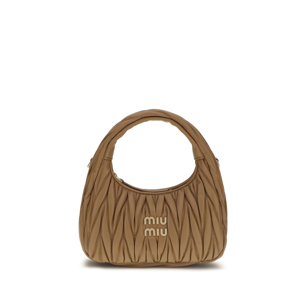 Miu Miu Beige Wander Hobo Handbag