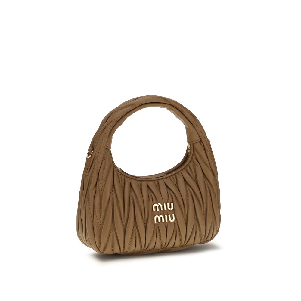 Miu Miu Beige Wander Hobo Handbag