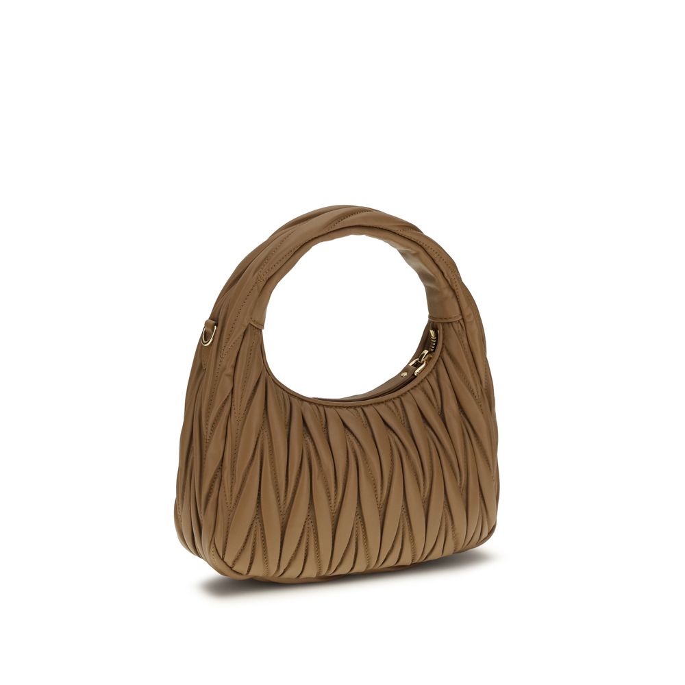 Miu Miu Beige Wander Hobo Handbag