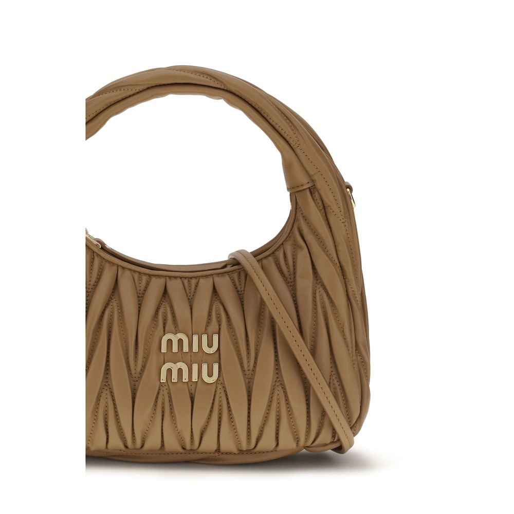Miu Miu Beige Wander Hobo Handbag