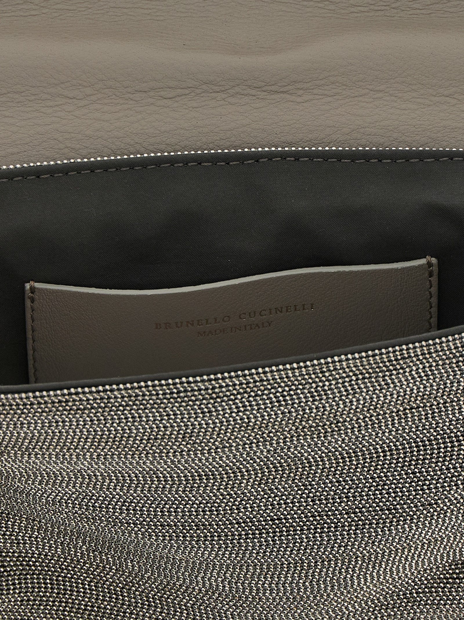 Brunello Cucinelli Silver Monile Clutch Bag