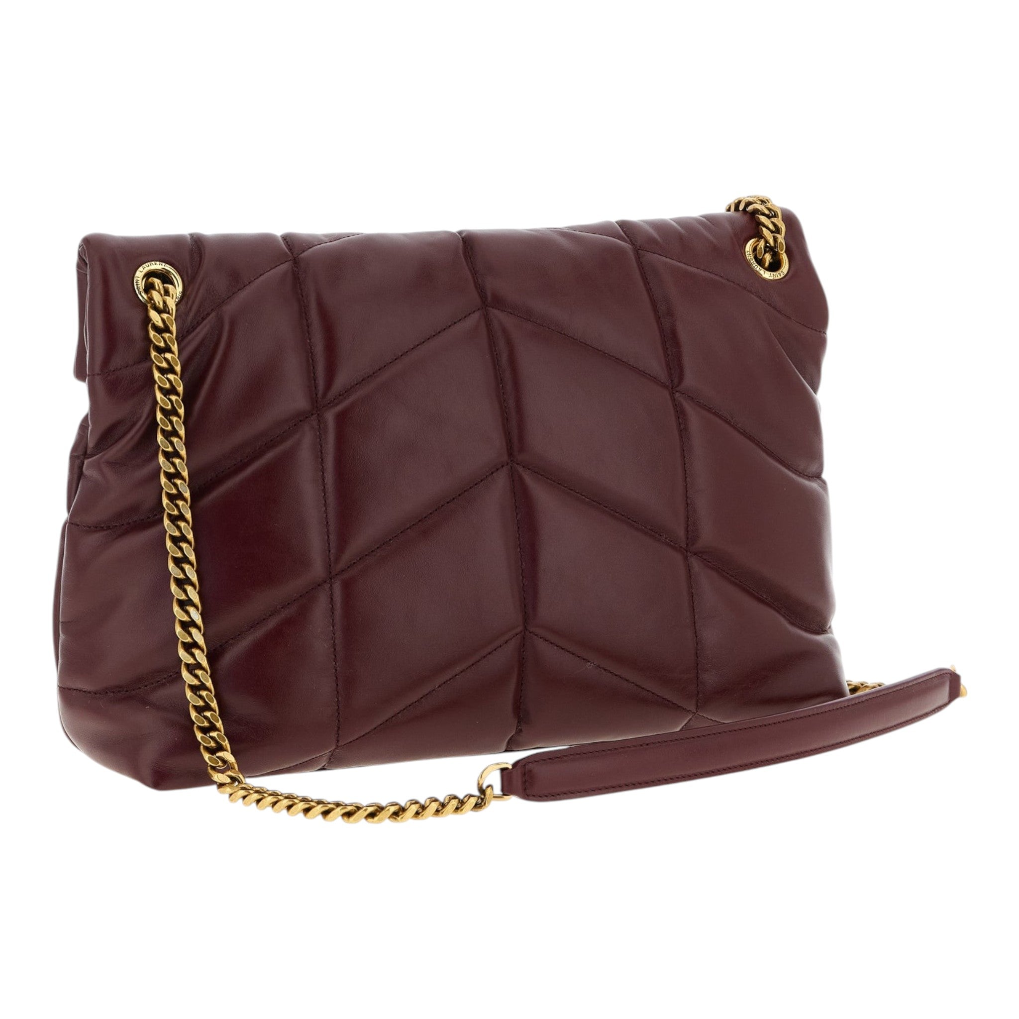 Saint Laurent Bordeaux  Puffer Nappa  Shoulder Bag