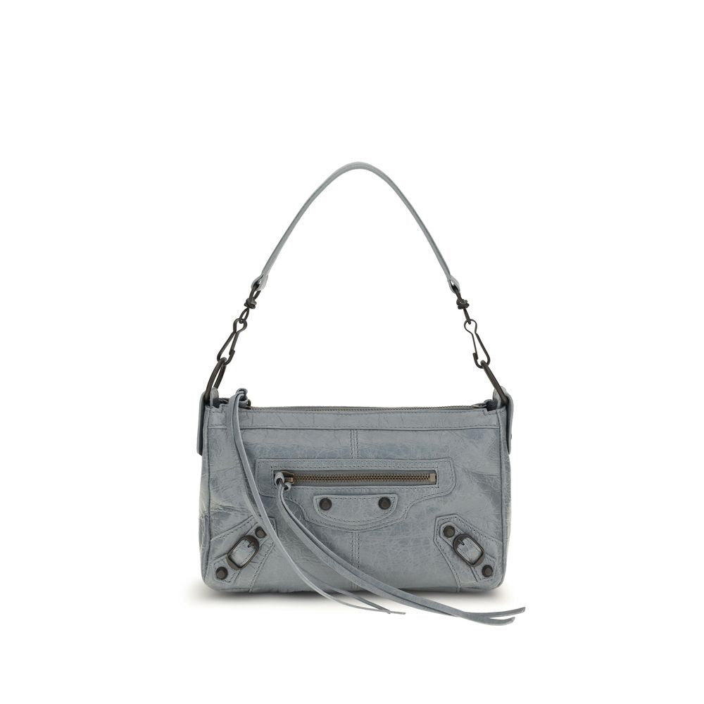 Balenciaga Gray Le City Moto Handbag