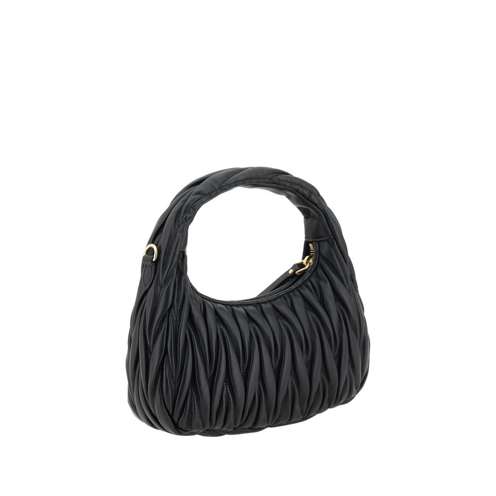 Miu Miu Black Wander Hobo Handbag
