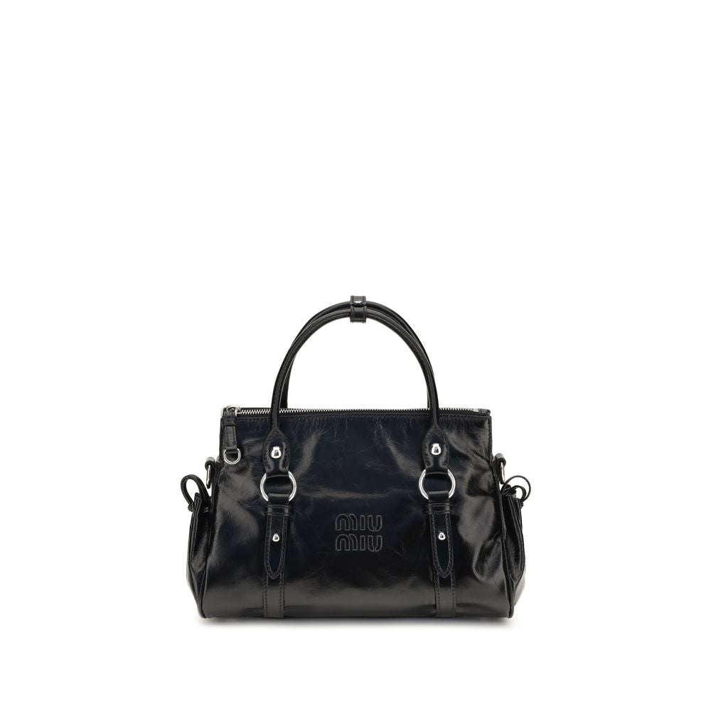 Miu Miu Black Glossy Leather Handbag