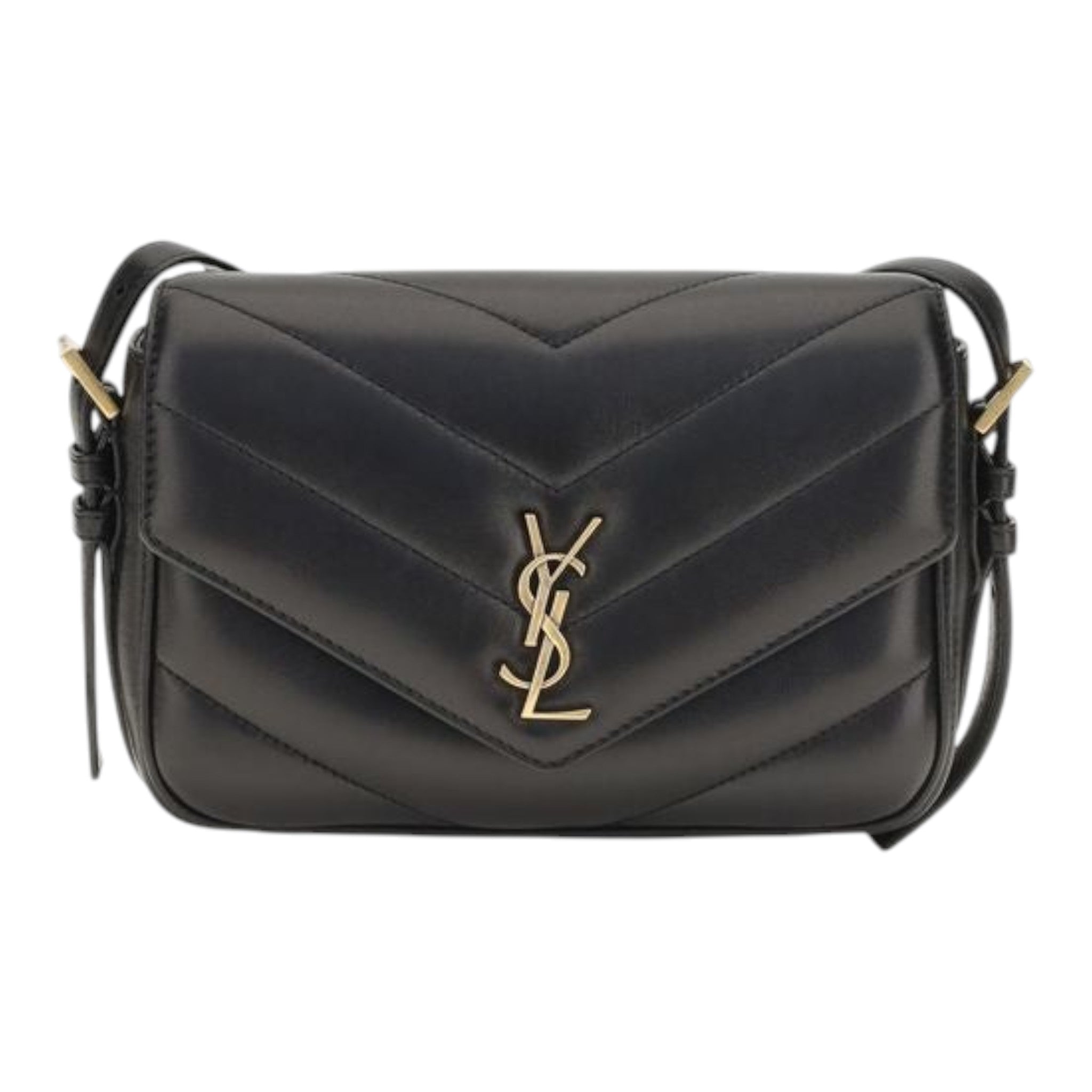 Saint Laurent Black  Loulou Cassandre Toy  Shoulder Bag
