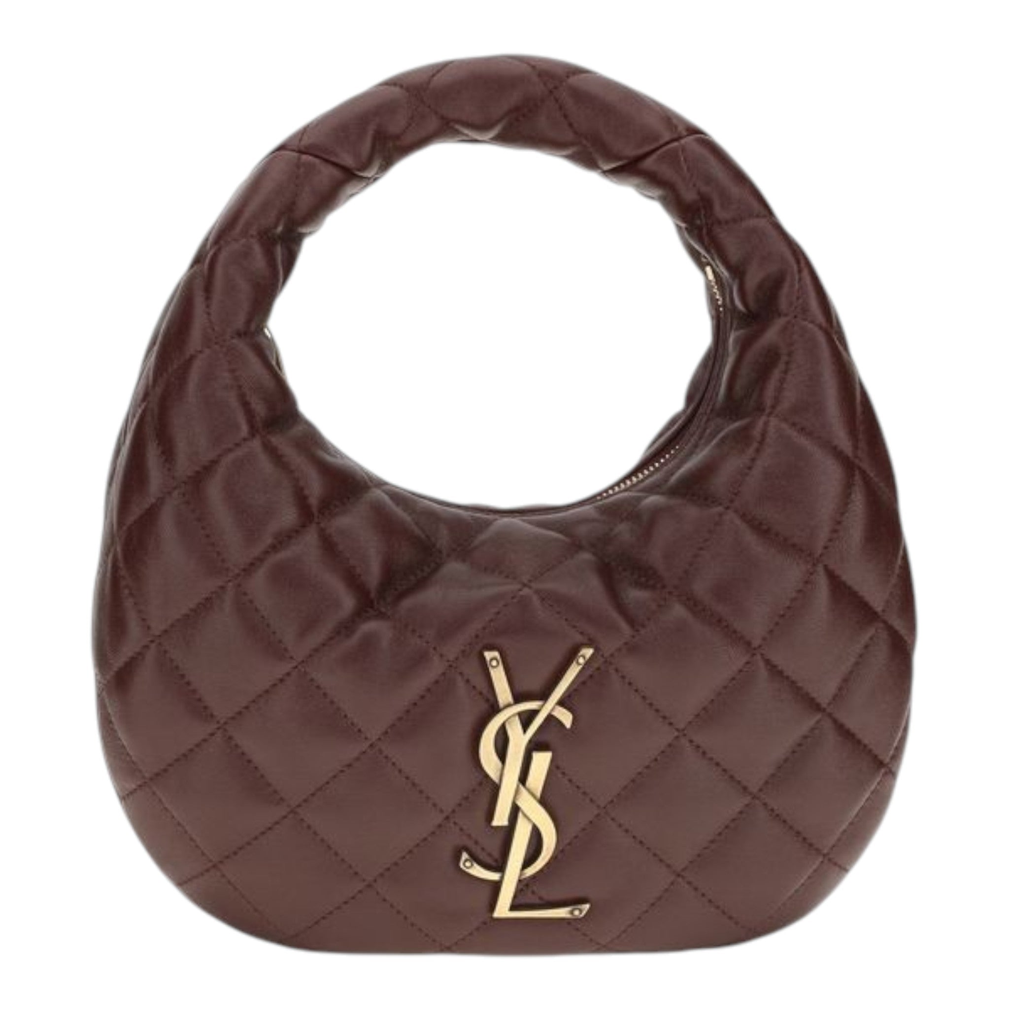 Saint Laurent Brown Icare Matelassé Tote Bag