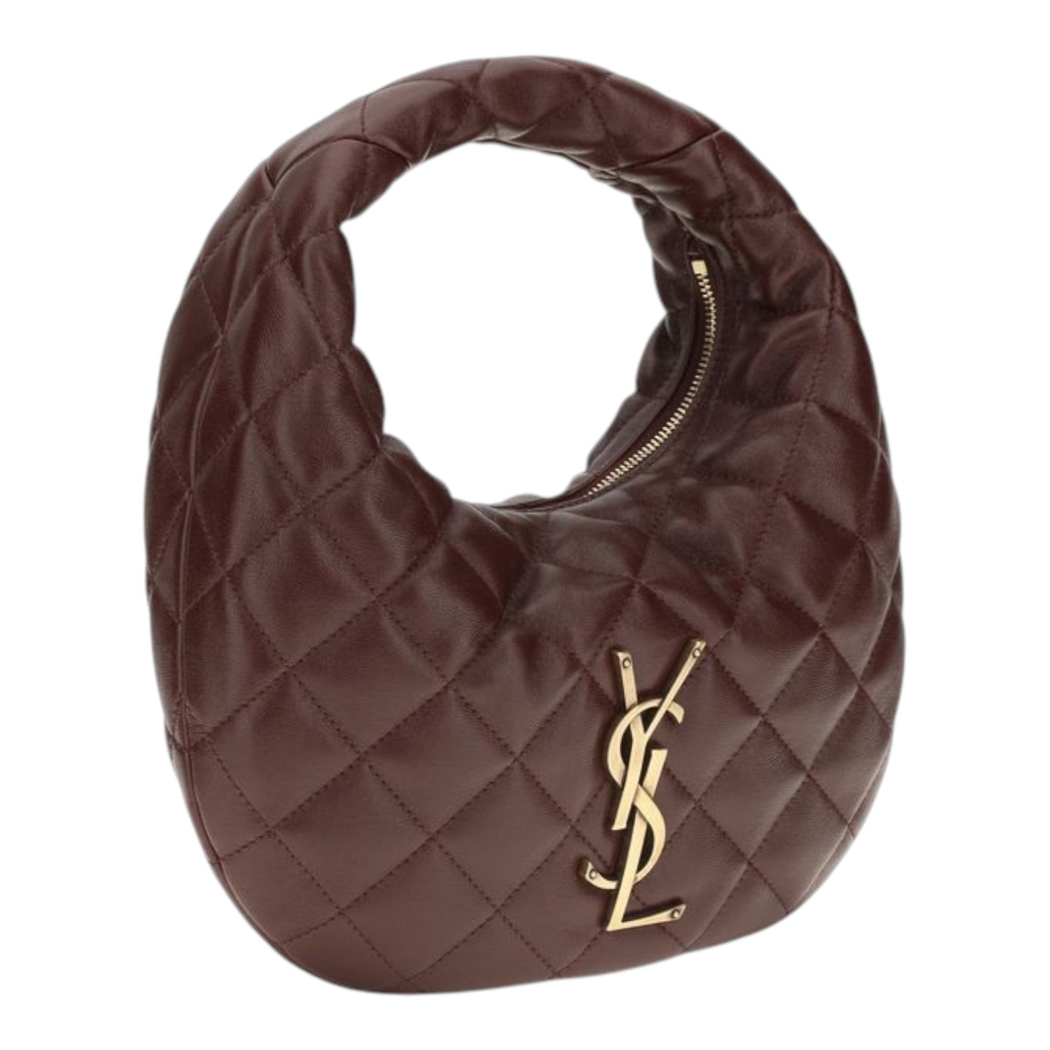 Saint Laurent Brown Icare Matelassé Tote Bag