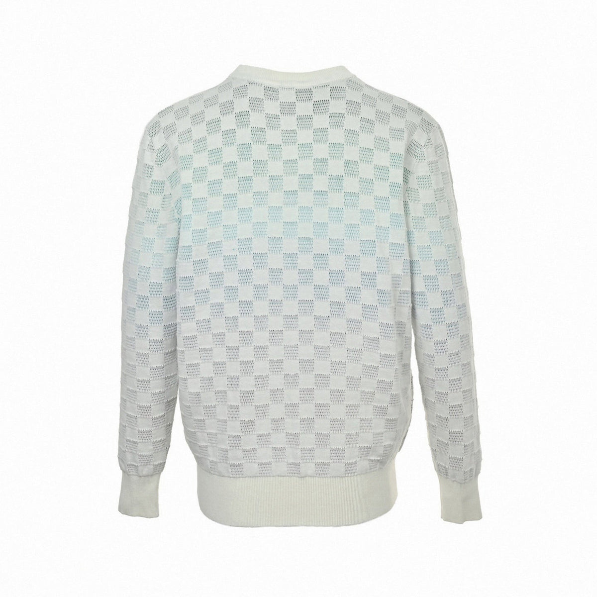 Damier Pattern Knit Sweater