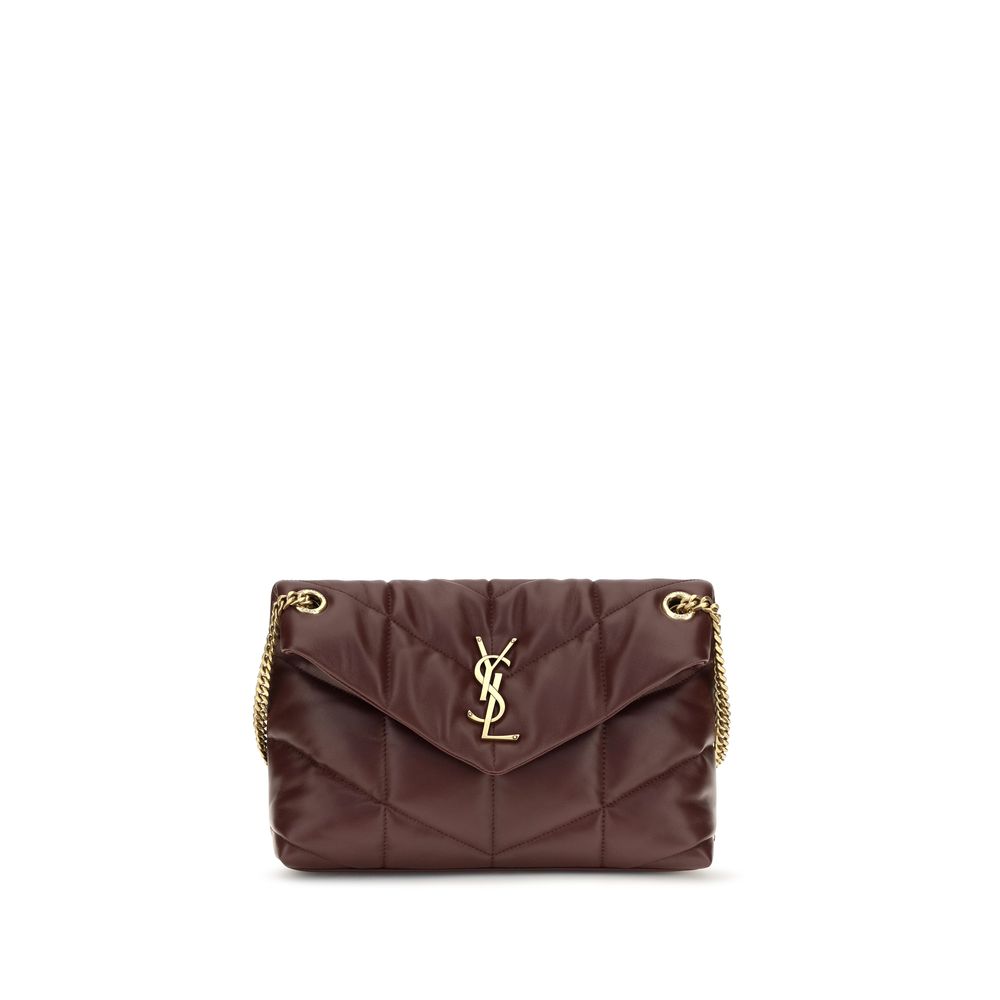 Saint Laurent Bordeaux Toy Puffer  Crossbody  Bag
