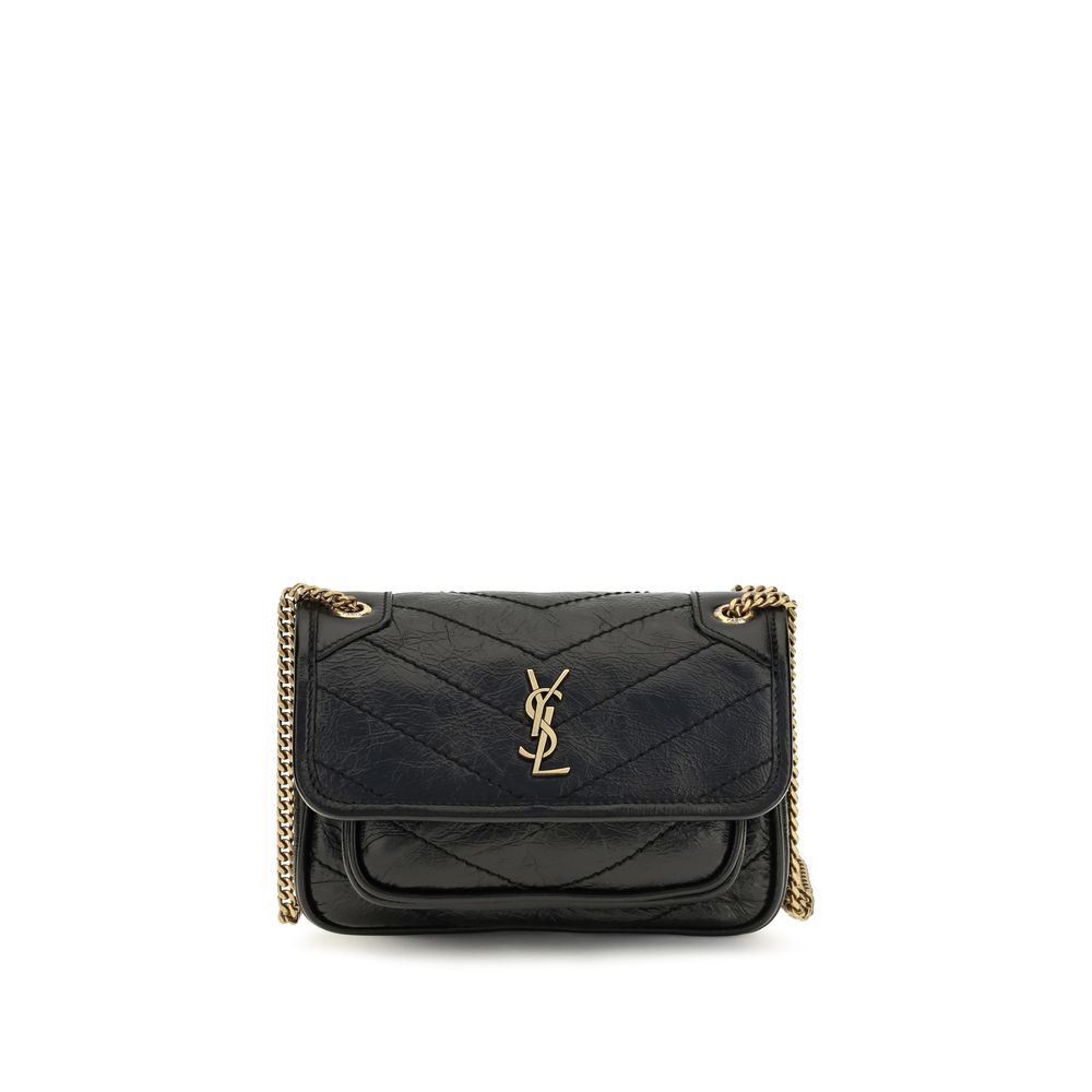 Saint Laurent Black Mini Niki Shoulder Bag