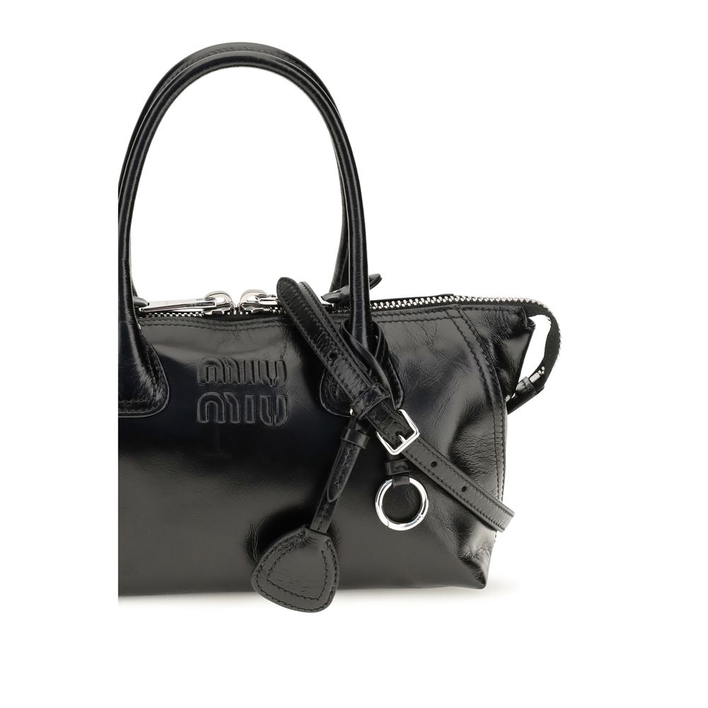 Miu Miu Black Glossy Leather  Handbag
